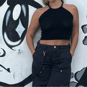 SALE📍📍📍House of Harlow 1960 Black Knit Halter Top size M